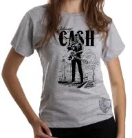 Baby look blusa Feminina Johnny Cash - Foto 4