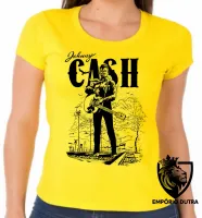 Baby look blusa Feminina Johnny Cash - Foto 5