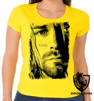 Baby look blusa Feminina Kurt Cobain face - Foto 2