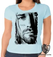 Baby look blusa Feminina Kurt Cobain face - Foto 3