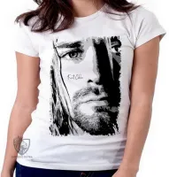 Baby look blusa Feminina Kurt Cobain face - Foto 6