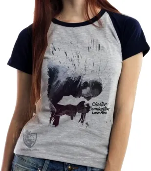 Baby look blusa Feminina Linkin Park Chester Bennington microfone - Foto 2
