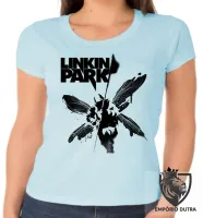 Baby look blusa Feminina Linkin Park Soldier banda rock chester - Foto 2