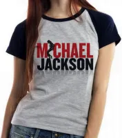 Baby look blusa Feminina michael jackson musica rei pop - Foto 3