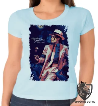Baby look blusa Feminina Michael Jackson Smooth criminal - Foto 2