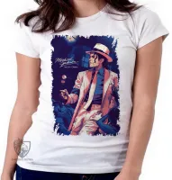 Baby look blusa Feminina Michael Jackson Smooth criminal - Foto 4