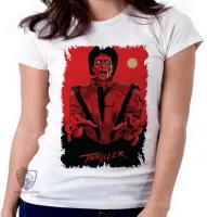 Baby look blusa Feminina Michael Jackson Thriller - Foto 3