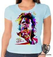 Baby look blusa Feminina michel jackson musica colorido - Foto 2