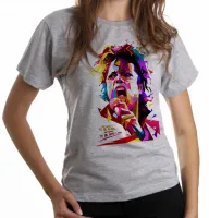 Baby look blusa Feminina michel jackson musica colorido - Foto 5
