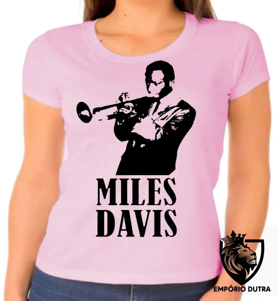 Baby look blusa Feminina Mile Davis Imagem