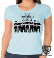 Baby look blusa Feminina montsa x k pop bts musica banda koreana - Foto 2