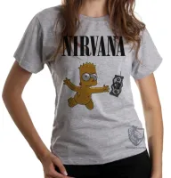 Baby look blusa Feminina Nirvana Bart Simpsons dolar - Foto 4
