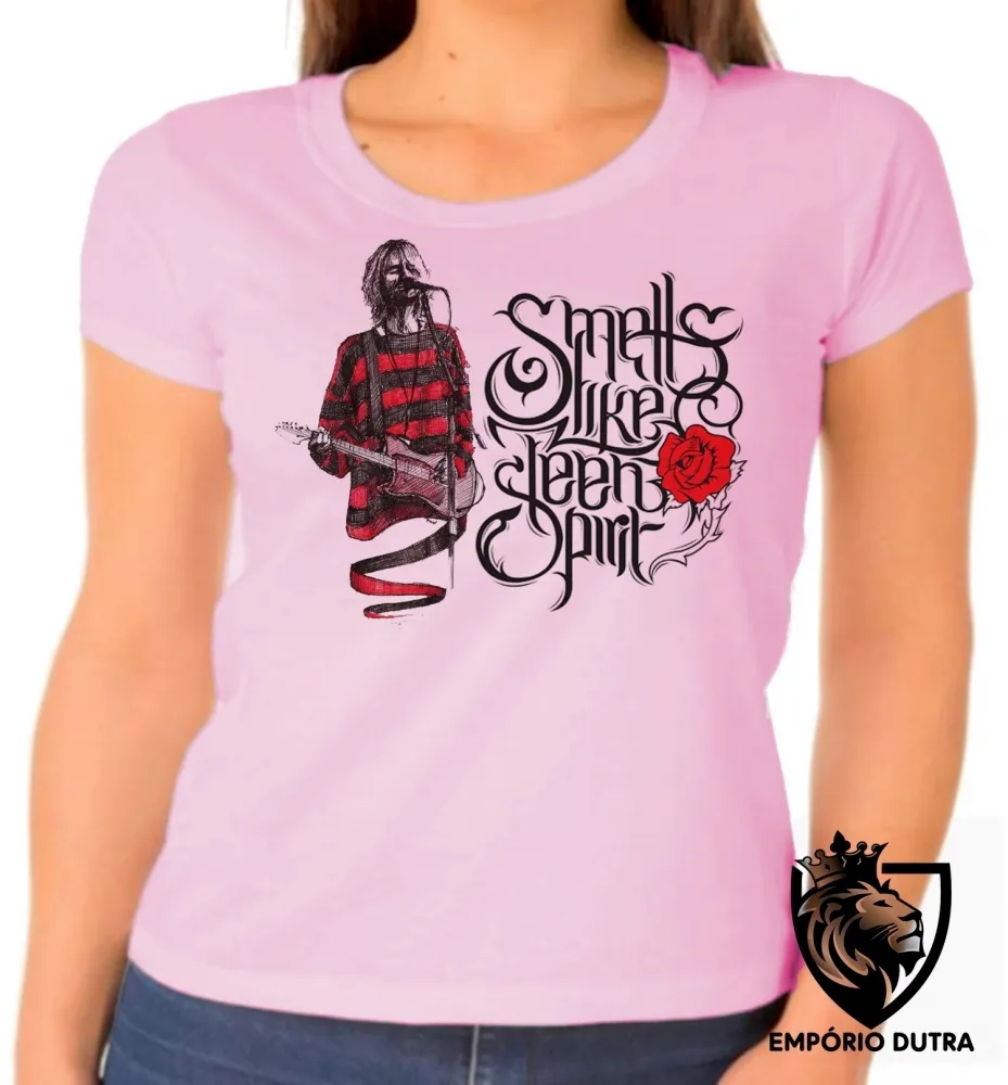 Baby look blusa Feminina Nirvana Smell Like teen spirit