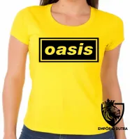 Baby look blusa Feminina OASIS banda rock - Foto 4