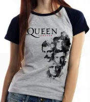 Baby look blusa Feminina queen forever Freddie Mercury banda rock - Foto 3