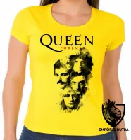 Baby look blusa Feminina queen forever Freddie Mercury banda rock - Foto 6