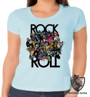 Baby look blusa Feminina Rock in roll bandas famosas - Foto 3
