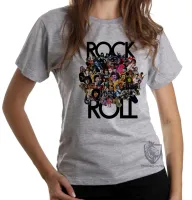 Baby look blusa Feminina Rock in roll bandas famosas - Foto 4