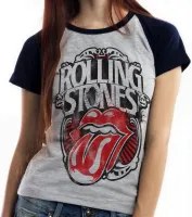 Baby look blusa Feminina rolling stones retro boca lingua - Foto 3