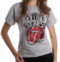 Baby look blusa Feminina rolling stones retro boca lingua - Foto 5