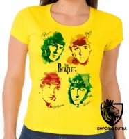 Baby look blusa Feminina The Beatles assinaturas - Foto 6