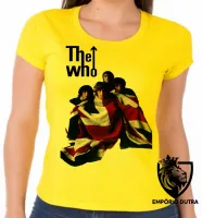 Baby look blusa Feminina the who banda rock inglaterra bandeira - Foto 5