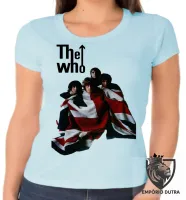 Baby look blusa Feminina the who banda rock inglaterra bandeira - Foto 6