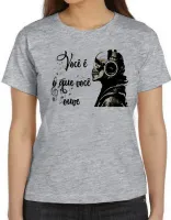 Baby look blusa Feminina Você é o que você ouve musica caveira - Foto 4