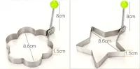 Kit Forma Modeladora em Aço Inox para Ovo Frito, Panqueca, Omelete - 5 Pçs - Foto 7