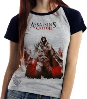 Baby look blusa Feminina Assassins Creed - Foto 2