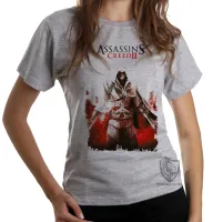 Baby look blusa Feminina Assassins Creed - Foto 3