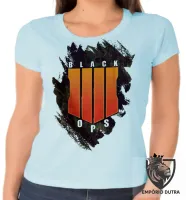 Baby look blusa Feminina call of duty black ops game tiro arma - Foto 2