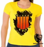 Baby look blusa Feminina call of duty black ops game tiro arma - Foto 3
