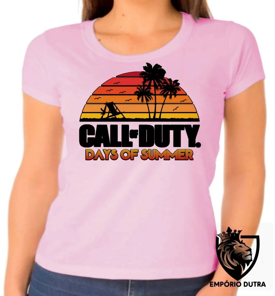 Baby look blusa Feminina Call of Duty days of summer