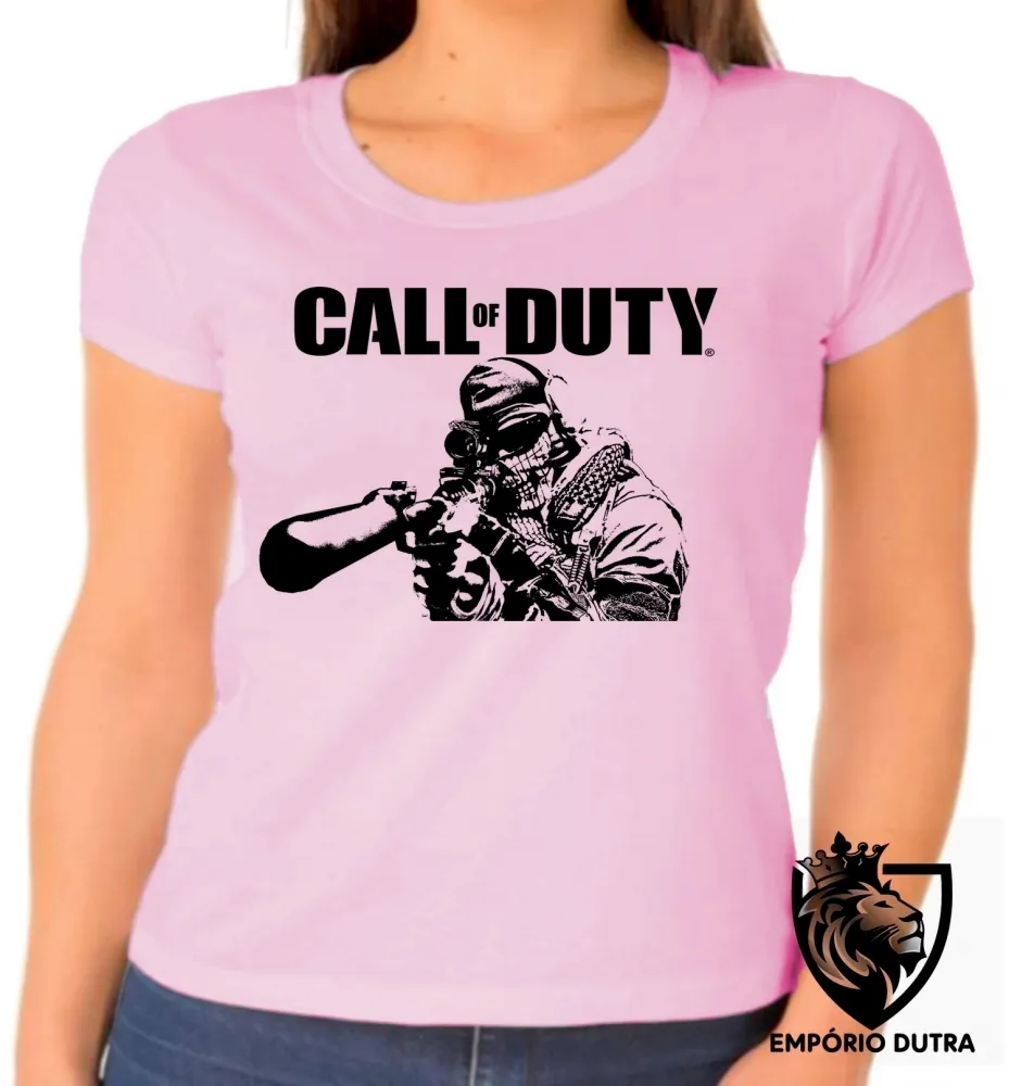 Baby look blusa Feminina Call of Duty jogo game ps4 ps3 Imagem