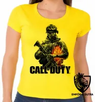 Baby look blusa Feminina Call of Duty soldado jogo game - Foto 2