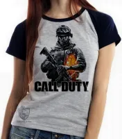 Baby look blusa Feminina Call of Duty soldado jogo game - Foto 5