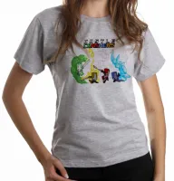 Baby look blusa Feminina Castle Crashers jogo game espada - Foto 3
