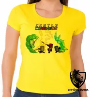 Baby look blusa Feminina Castle Crashers jogo game espada - Foto 4