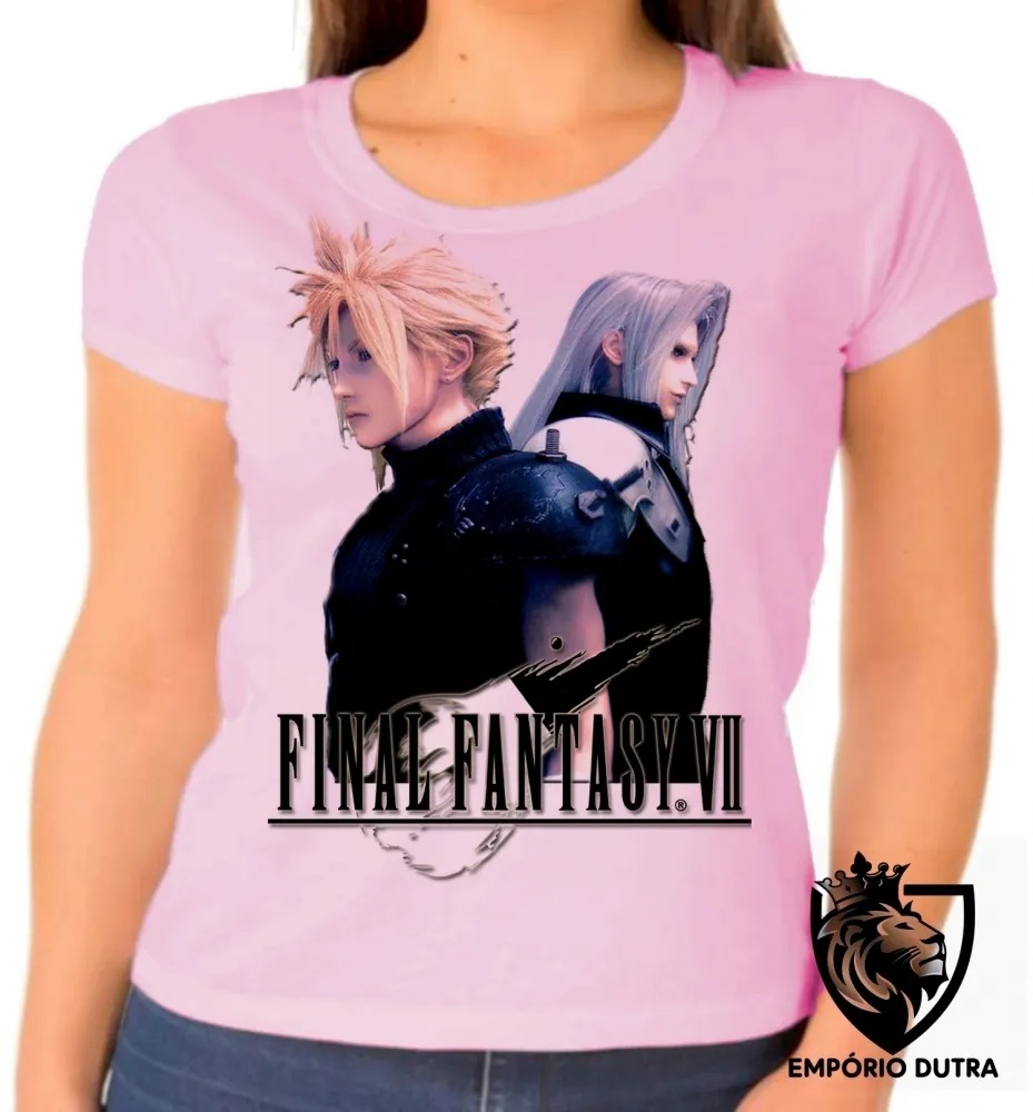 Baby look blusa Feminina Final Fantasy Imagem