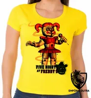 Baby look blusa Feminina Five Night at Freddys Circusbaby - Foto 3
