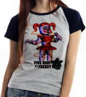Baby look blusa Feminina Five Night at Freddys Circusbaby - Foto 4