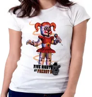 Baby look blusa Feminina Five Night at Freddys Circusbaby - Foto 5