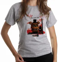 Baby look blusa Feminina Five Night at Freddys Five Urso - Foto 6