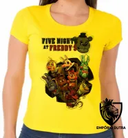 Baby look blusa Feminina Five Night at Freddys personagens - Foto 4