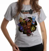 Baby look blusa Feminina Five Night at Freddys personagens - Foto 4