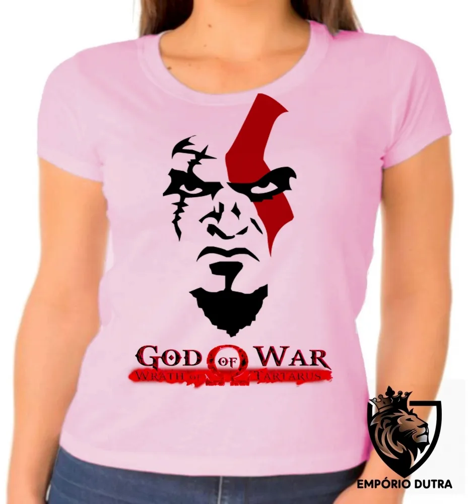 Baby look blusa Feminina God of War kratos jogo game
