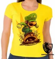 Baby look blusa Feminina Luigi Super Mário - Foto 3