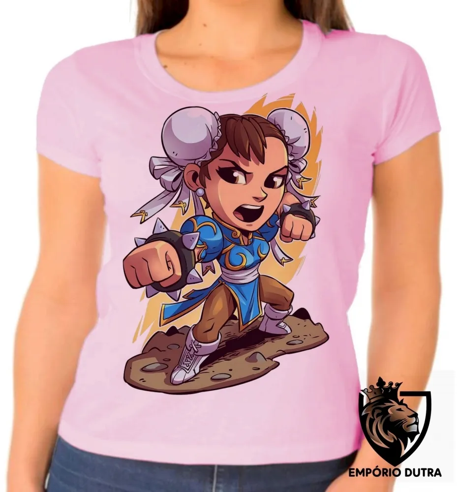 Baby look blusa Feminina chun li street figther game