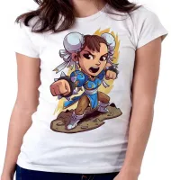 Baby look blusa Feminina chun li street figther game - Foto 5
